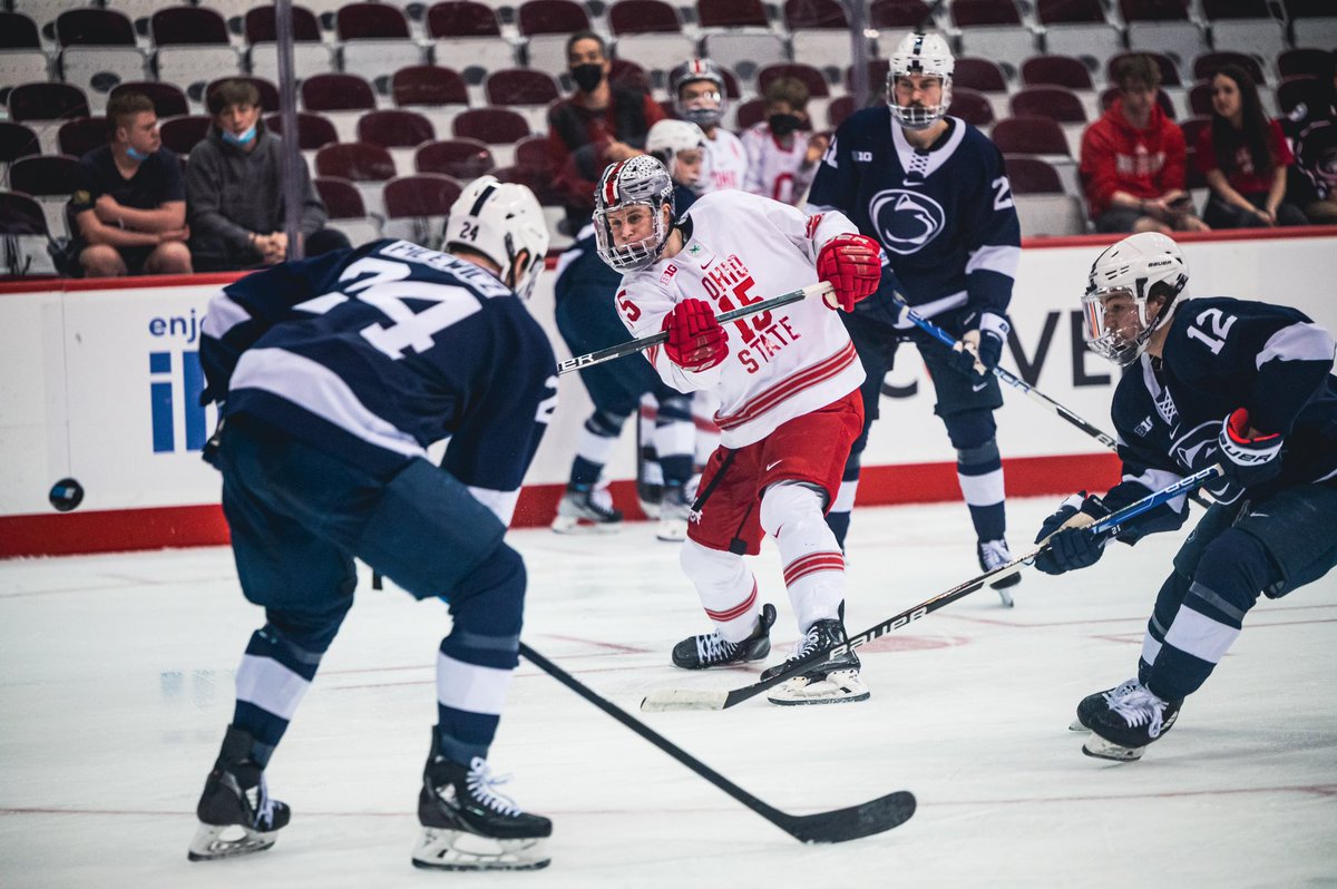 GHaferman's tweet photo. 1-1 after the 2nd period as Ohio State and Penn State battle on https://t.co/stDv7tQQ9j