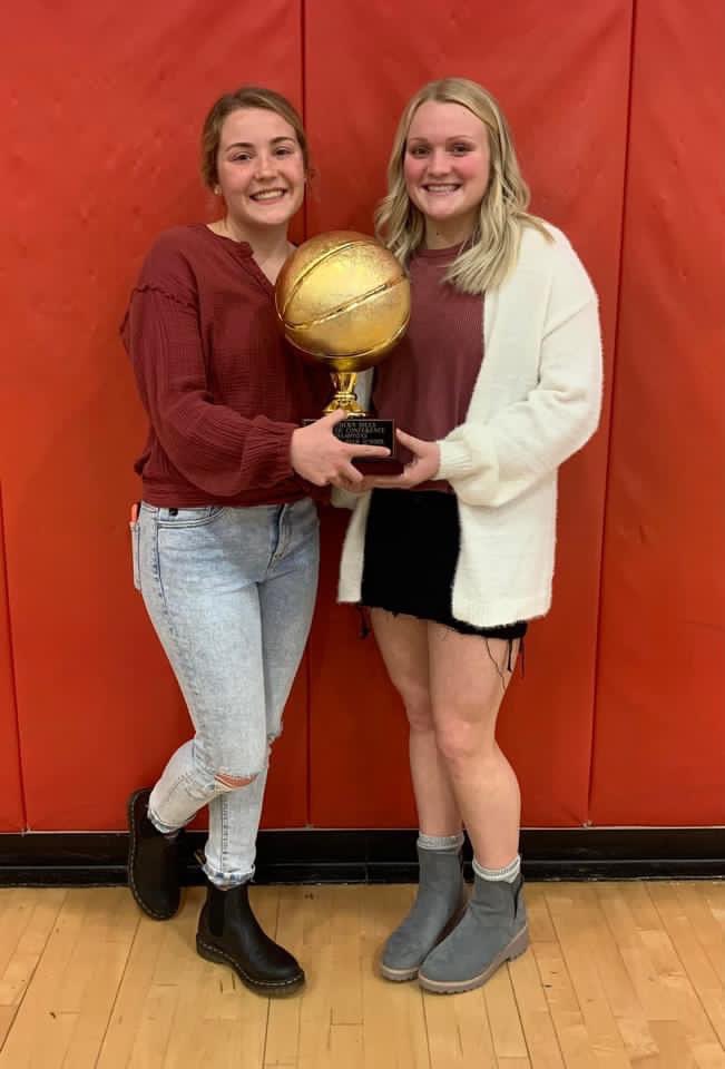 Blessed to have a great basketball career with these girls, 4 league championships and 2 gold ball seasons! Congrats to Rylee for poy honors as well!!❤️