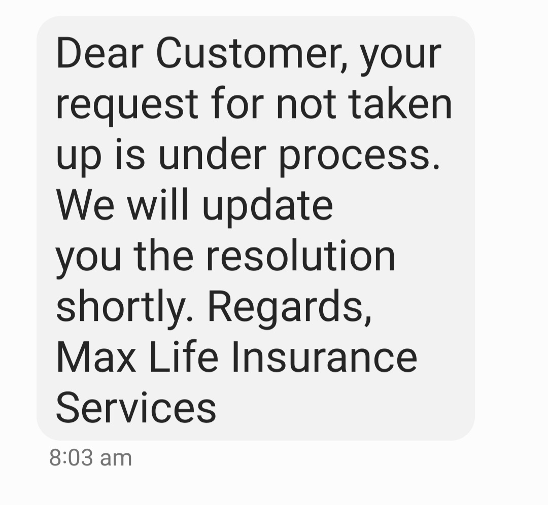dev_chandrkant's tweet photo. @MaxLifeIns @MaxLifeIns 

I requested to cancell .
They also send me link freelook cancelation. 
And i got this Email. 
I requested to cancel my policy. https://t.co/5LaSspx9tq