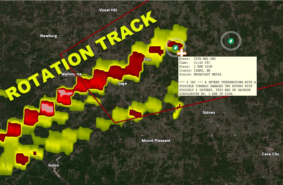 Jesse Ferrell (AccuWeather) on Twitter "5 people were injured today just east of Zion, Arkansas