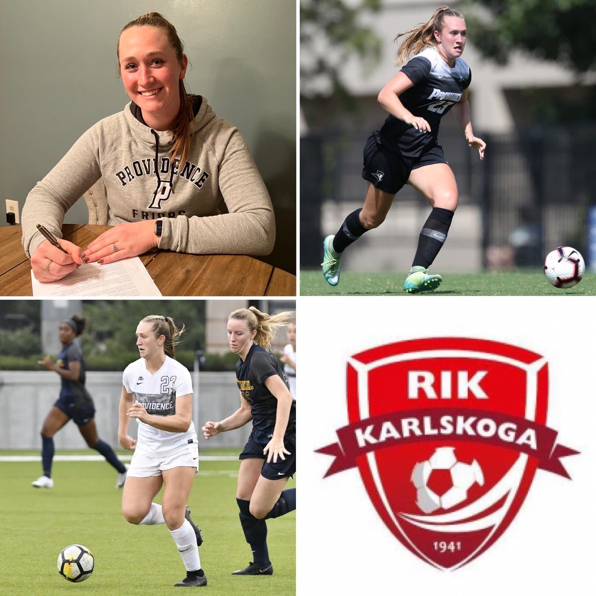 uppervathletes's tweet photo. ✍️⚽️🇸🇪 HEADING TO SWEDEN! Upper V Athlete and former @PC_WomensSoccer striker @hmcnulty7 has inked her 1st pro contract with Swedish club @ravasensikdam. McNulty joins her new team for the 2022 @_Elitettan season. Congrats Hannah! #rikkarlskoga #elitettan #uppervathletes https://t.co/qUM3gOwnCc