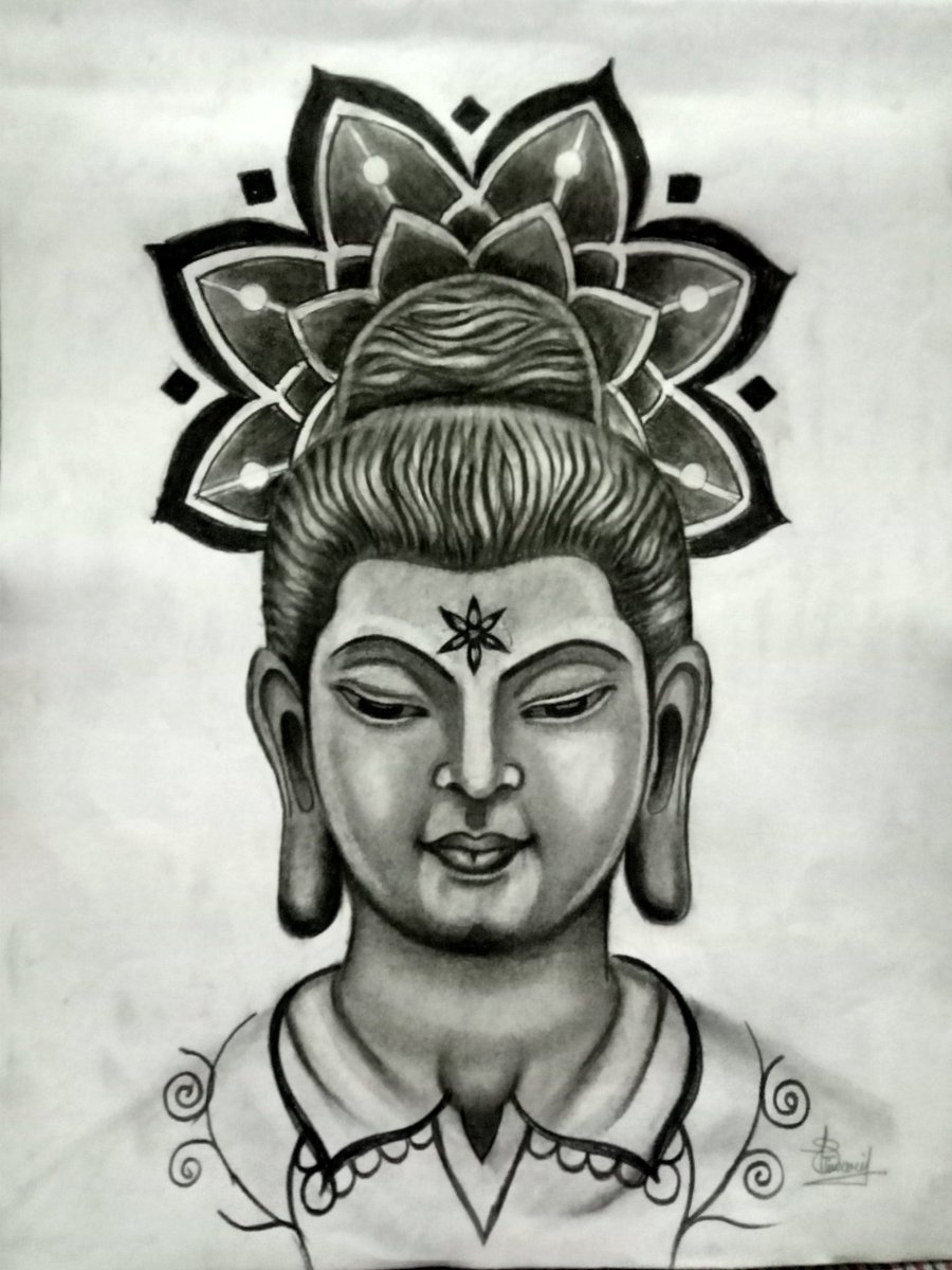 sami_art_draw's tweet photo. #mahatmabuddha
#charchol sketch
#pencilart https://t.co/cbu4uIjwk2
