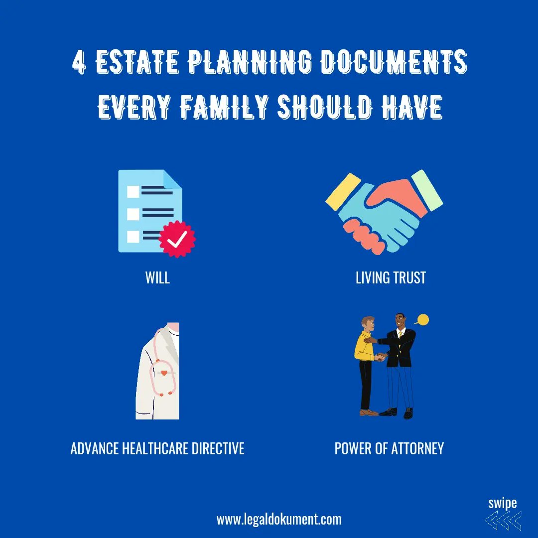 Legal_dokument's tweet photo. Estate planning is about more than writing a will.

Ensuring that you have these important documents for estate planning in place will allow you to fully prepare yourself and your family for whatever the future may hold.

Ensure your loved ones and property are protected. https://t.co/LBalkKAe7w