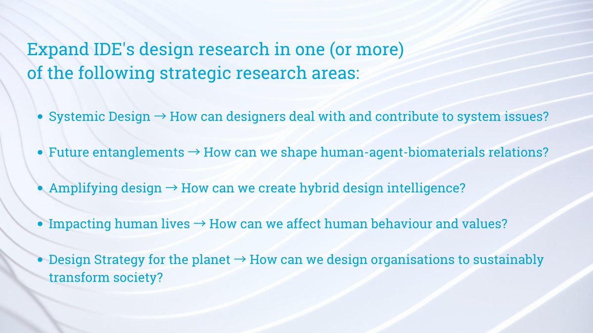 We're hiring! We're looking for assistant and associate professors to research and deliver education on design’s role in societal transitions. Closing date: 12 March 2022. Apply: bit.ly/3tCWG1w