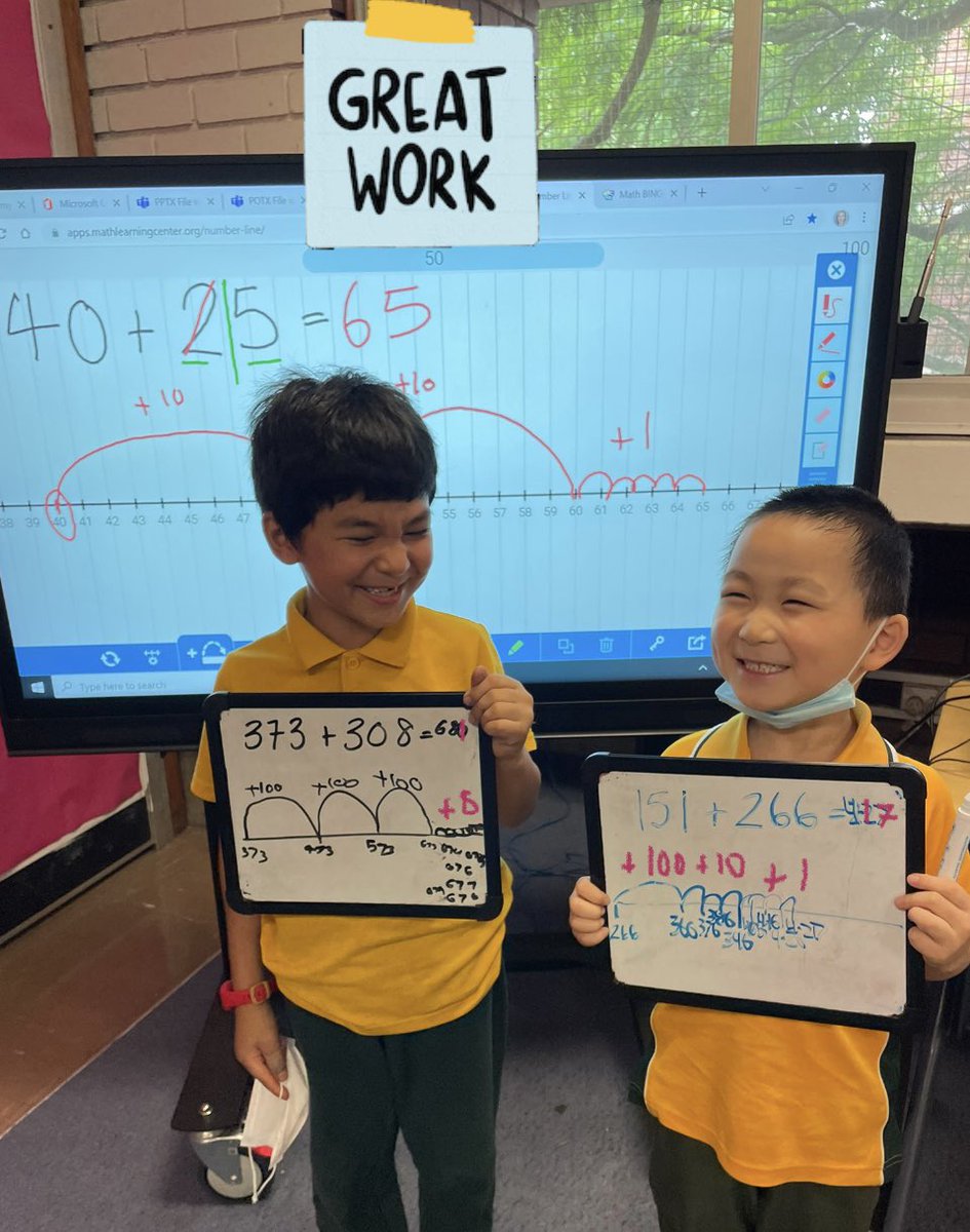 ‘Jumping’ into addition with big smiles! #LoveWhereYouWork #Mathematicians #year2 <a href="/HarcourtPS/">Harcourt PS</a> <a href="/janholt07/">Jan Holt</a>
