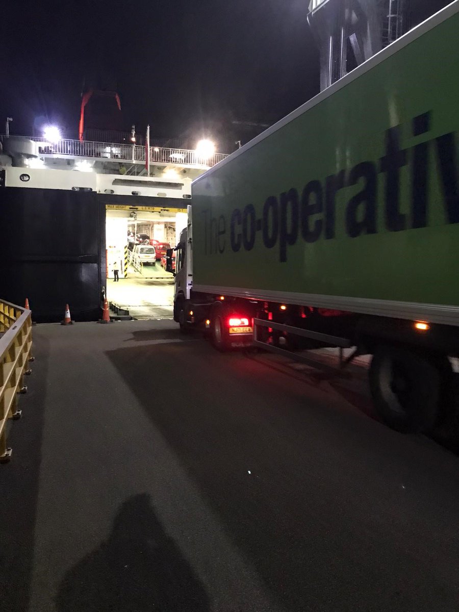 Brilliant effort from all on Arran, here`s a couple of pics of Big Andy and his loaded wagon heading off on the ferry