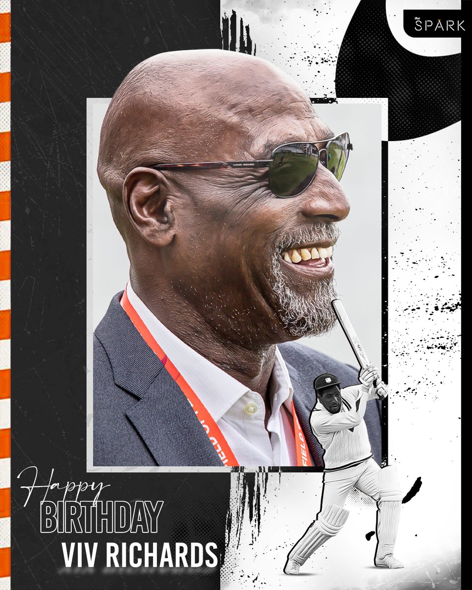 ITWSports's tweet photo. One of the most decorated players ever to grace the game of cricket. A legendary figure whose swag will never be matched.
Happy Birthday to the π @ivivianrichards β‘οΈ
#ITWSports #SirViv #VivianRichards #HBDSirViv #PoweredbySpark https://t.co/2KbpbLat9A