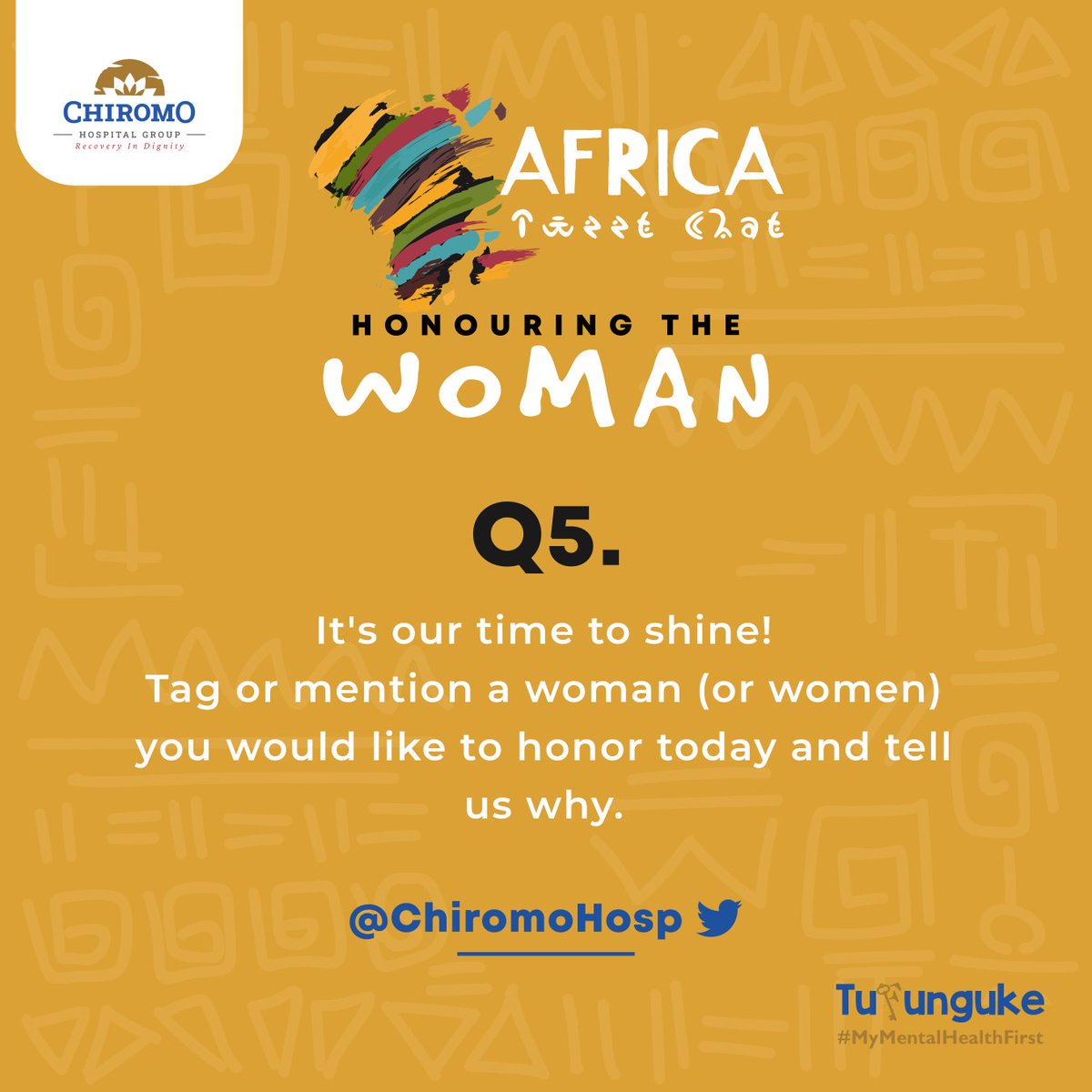 As we come to the end...

It's our time to shine...

Q5: Tag or mention a woman (or women) you would like to honor today and tell us why.

#TufungukeWanadada
#BreakTheBias
#IWD2022
#InternationalWomensDay2022