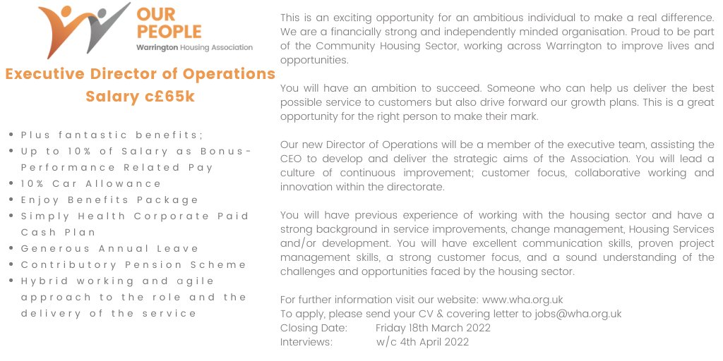 It's the start of a new week and it could be the start of your future...
bit.ly/36sIOiv  <a href="/HousingJobsUK/">Housing jobs in UK</a> <a href="/24housingjobs/">24housing Jobs</a> <a href="/JobsInHousing/">JobsInHousing</a>