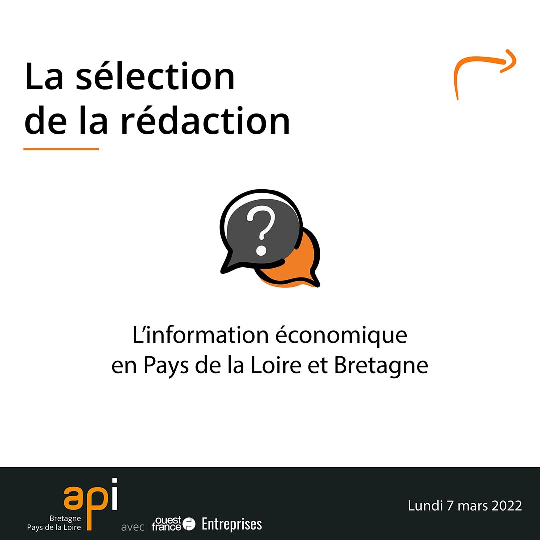 [#FilAPI] Nouveau format ce lundi 7/03 : retrouvez désormais chaque matin "La sélection de la rédaction". Cinq infos économiques entre <a href="/paysdelaloire/">Pays de la Loire</a> et <a href="/regionbretagne/">Région Bretagne</a> ! #Thread ⤵️