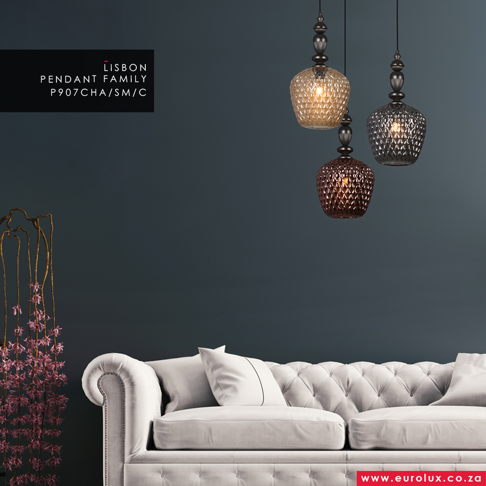EuroluxLighting's tweet photo. A colour combination we can’t get enough of! The Lisbon pendant in champagne, smoke and copper glass is proof that the same pendant in different hues can work together: https://t.co/lp8icQ8ukF https://t.co/rtMQrzpbPg