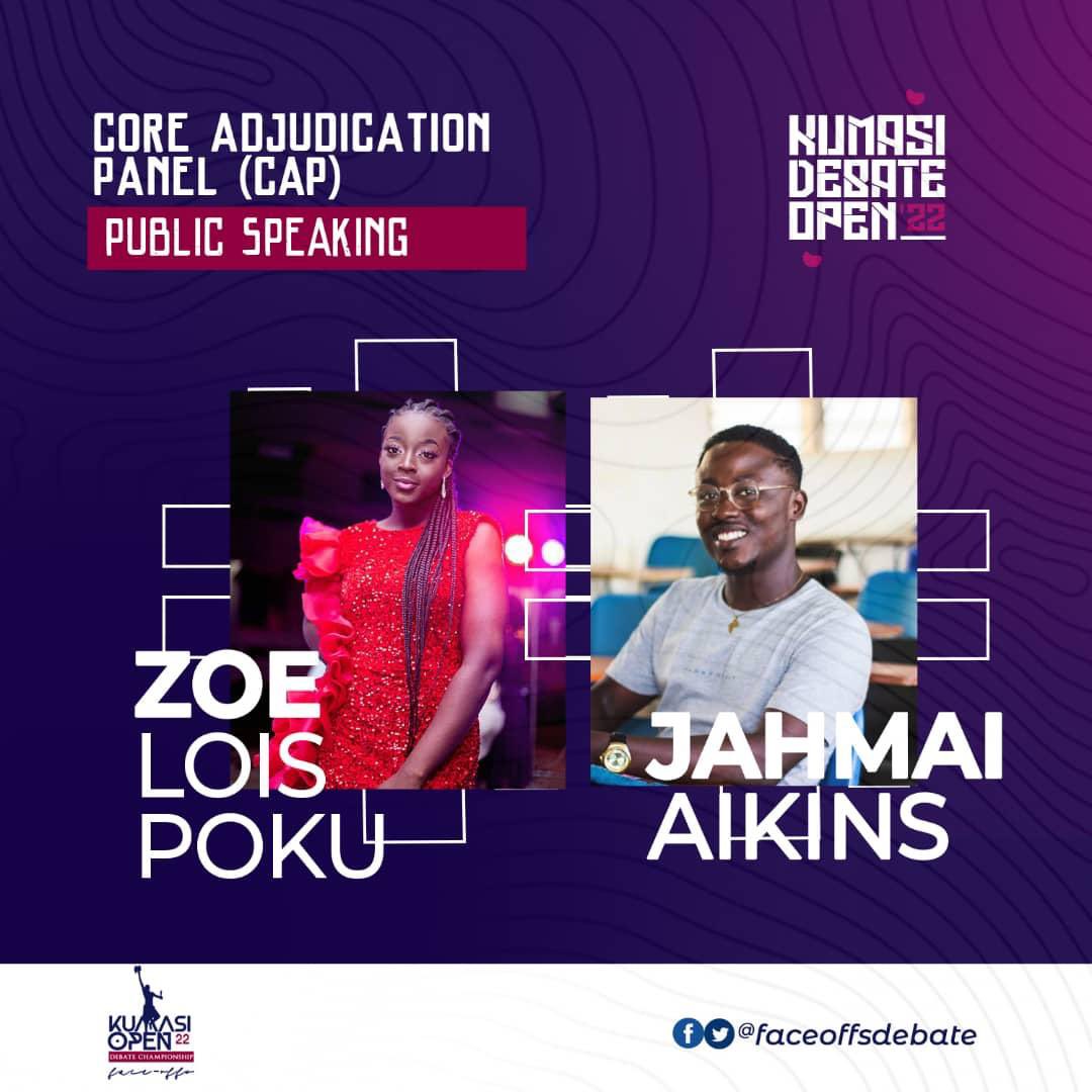 DebateKumasi's tweet photo. @ZoePoku and @AikinsJahmai are Public Speaking Champions of Africa and Ghana respectively (there is even more), and are the Members of our PUBLIC SPEAKING C.A.P. 😁

...what more could ask for?🥳💯

Please register for the Tournament here : https://t.co/7AZsrZXytf https://t.co/JA4DDruYlz