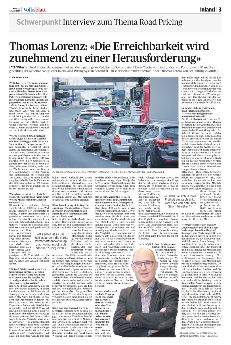 Je mehr Strom wir verbrauchen, desto höher die Netznutzungsgebühr. Es gibt einen Hoch- und Niedertarif, damit haben wir einen Anreiz, die Waschmaschine nachts einzuschalten, wenn der Strom günstig ist. Was spricht dagegen, dieses System auf die Strasse anzuwenden? #roadpricing