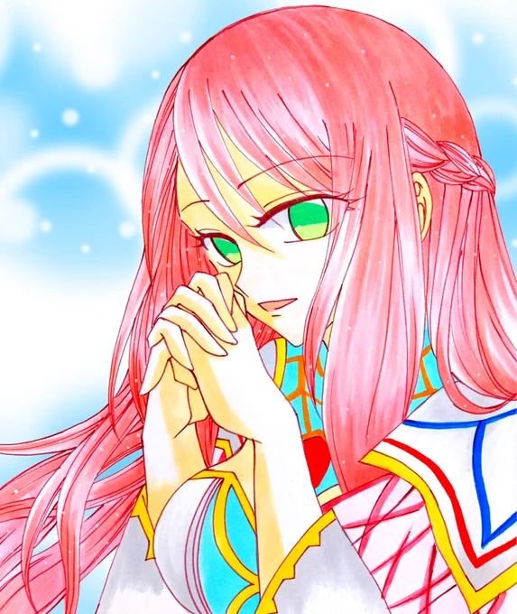 #モンスト深夜のお絵かき60分一本勝負 (+10分) 主催者様   「柔らかい雰囲気のキャラ」  ビナー