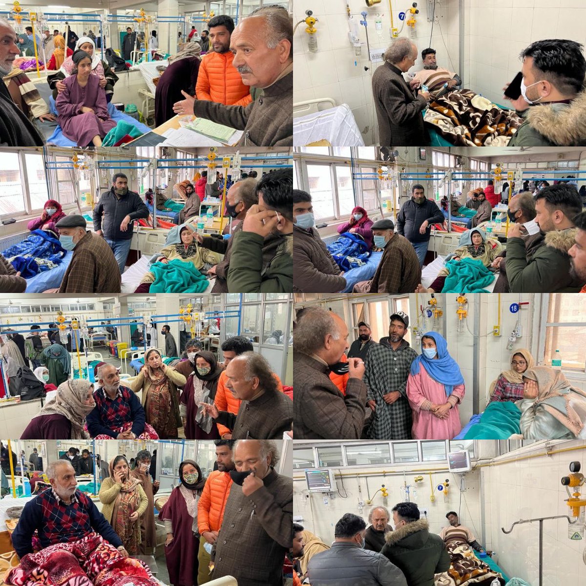 Apnipartyonline's tweet photo. On the directions of Apni Party President Syed Mohammad Altaf Bukhari, Media Advisor Farooq Andrabi paid a visit to SMHS hospital to check onto the medical facilities being provided to those injured in recent grenade attack at Hari Singh High Street. 

https://t.co/UIltdOwxLF https://t.co/yiWVSEoIko