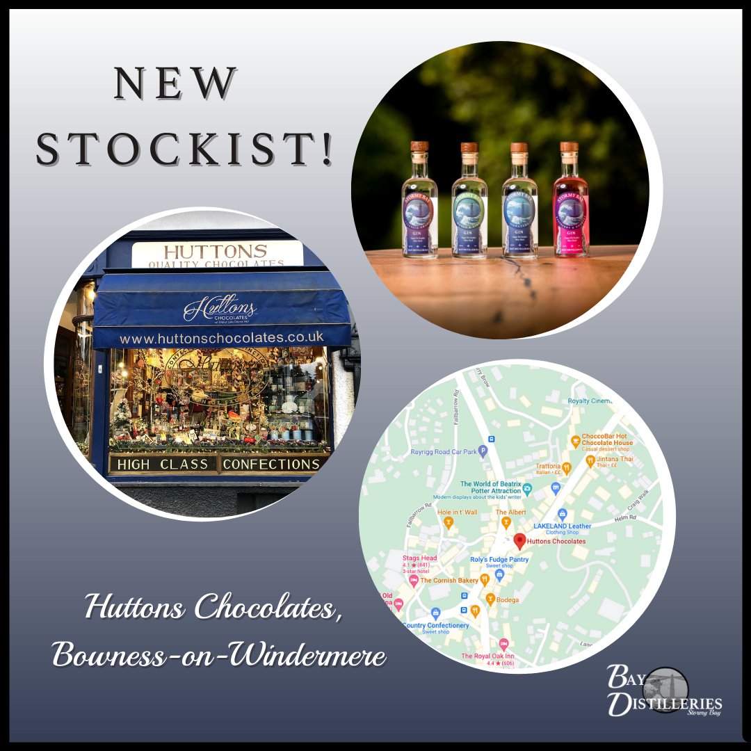 BayDistilleries's tweet photo. Huttons Chocolates is our newest stockist! You can find all flavours of our Stormy Bay gin range there!
-
-
-
#BayDistilleries #Lancashire #MorecambeBay #StormyBaygin #gin https://t.co/HleT11HZ0s