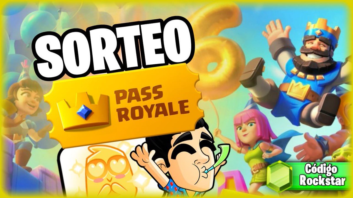 🎉 Sorteo PASES ROYALE season 33 🎉

5 Ganadores / 5 Winners 
Pago vía PayPal o Tarjeta Google Play MX ✅

⚡ Requisitos ⚡
▶️ Follow <a href="/Rockstar_YT/">RockstarCR 🐵</a>
▶️ Follow @ChrisG_Alvarado
▶️ RT🔄 y Fav ❤️
▶️ Usar Creator Code: Rockstar

🍀 Ganadores en 5 días 🍀

#ClashRoyale