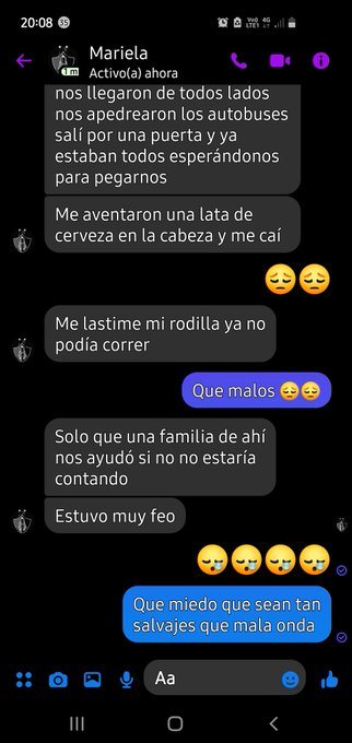 Solo quiero dar las gracias a la familia de queretaro que resguardo y salvo a mi prima en el estadio
