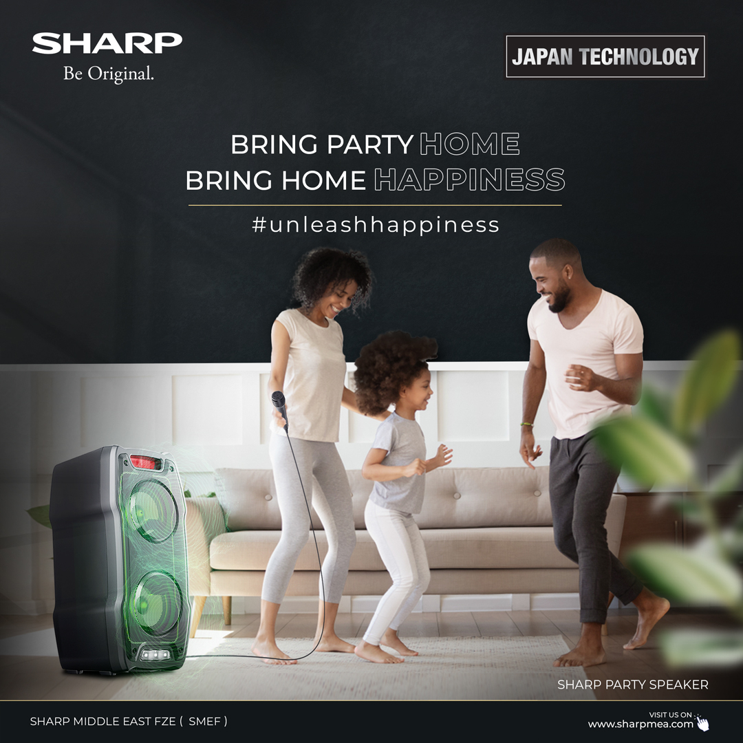 sharp_ce_mea's tweet photo. Let's bring a party at home, let's bring your home Happiness SHARP PARTY SPEAKERS makes everything possible.
#sharpbeoriginal #unleashhappiness https://t.co/hYhlLdnuBs