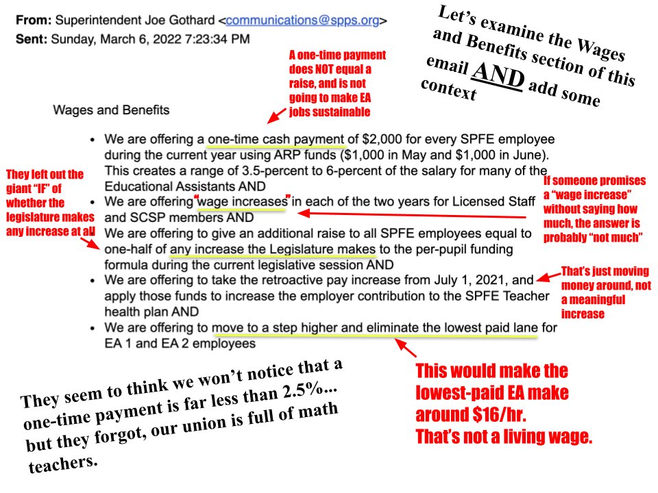 SPPSmemes's tweet photo. Major “pizza party” vibes here. This is a bunch of one-time promises that still don’t amount to much and kick the inflation can further down the line. 

Personally, I’m gonna hold the line for EAs. They deserve much more than nickels and dimes. https://t.co/A13ISTto4d