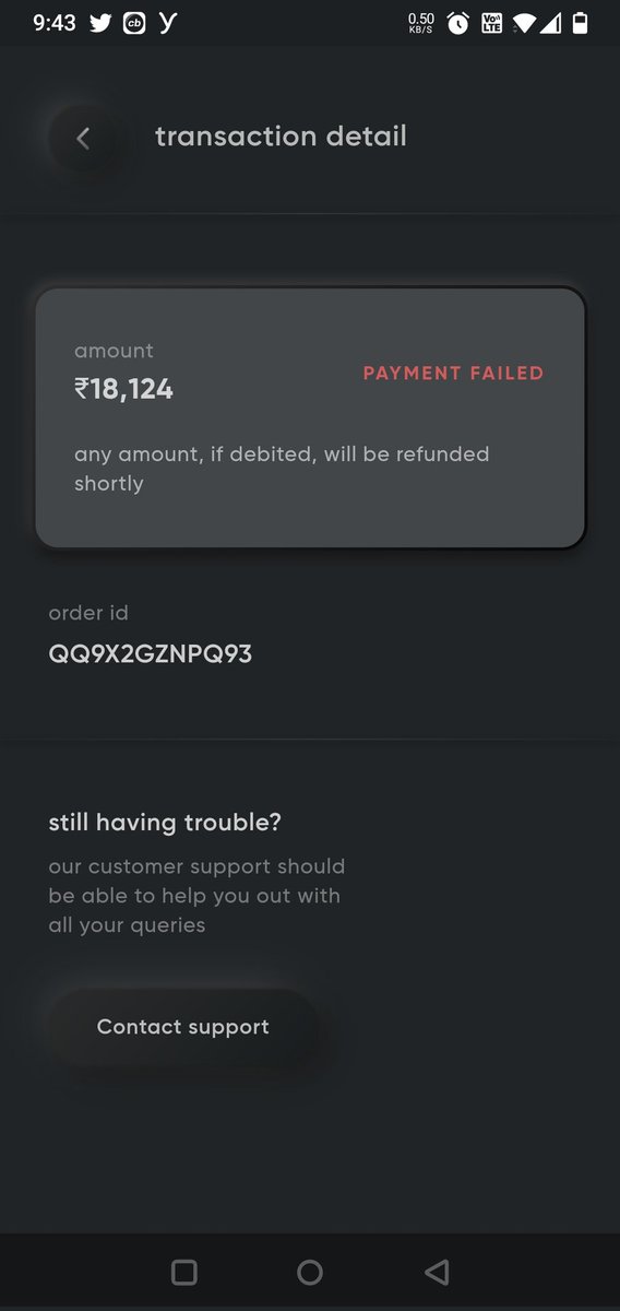 jigar_panda's tweet photo. Same on @CRED_club.Amount debited and not yet reveresed for failed transaction, not proper response from the customer care. https://t.co/juQY52zL4I