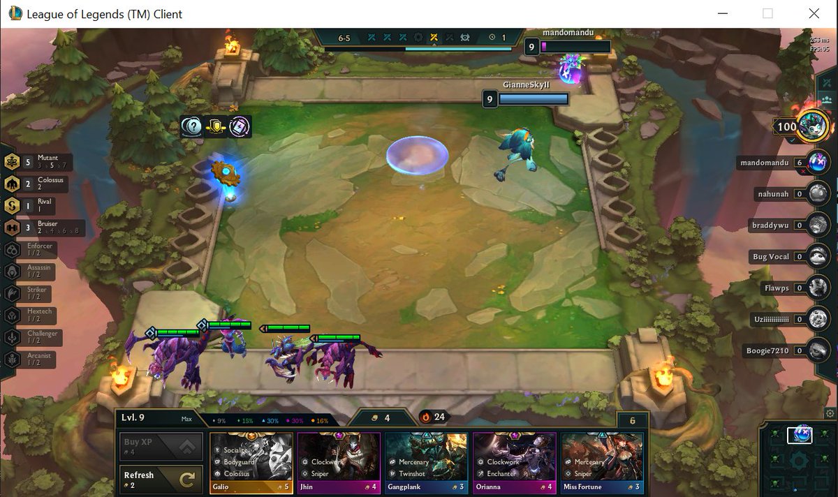 GianneSkyT's tweet photo. I'm 24-winstreak. Ms. 100 HP and won the whole thing. 
I'm in Cloud 9 rn. Dang my enemies were malding at me. hahaha But we "GGs" in the end. 
#TFTGrind https://t.co/TNCBrKzk5B