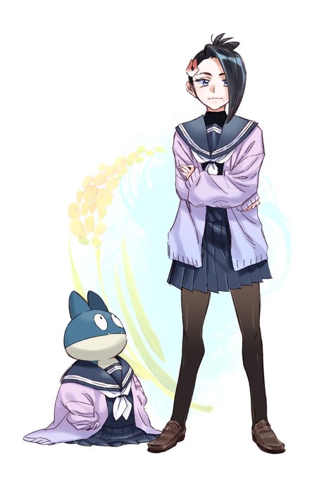 ヨネさん黒制服似合いそうだなって描いたけど、これマイちゃんのイメージだな。
#PokemonLegendsArceus 