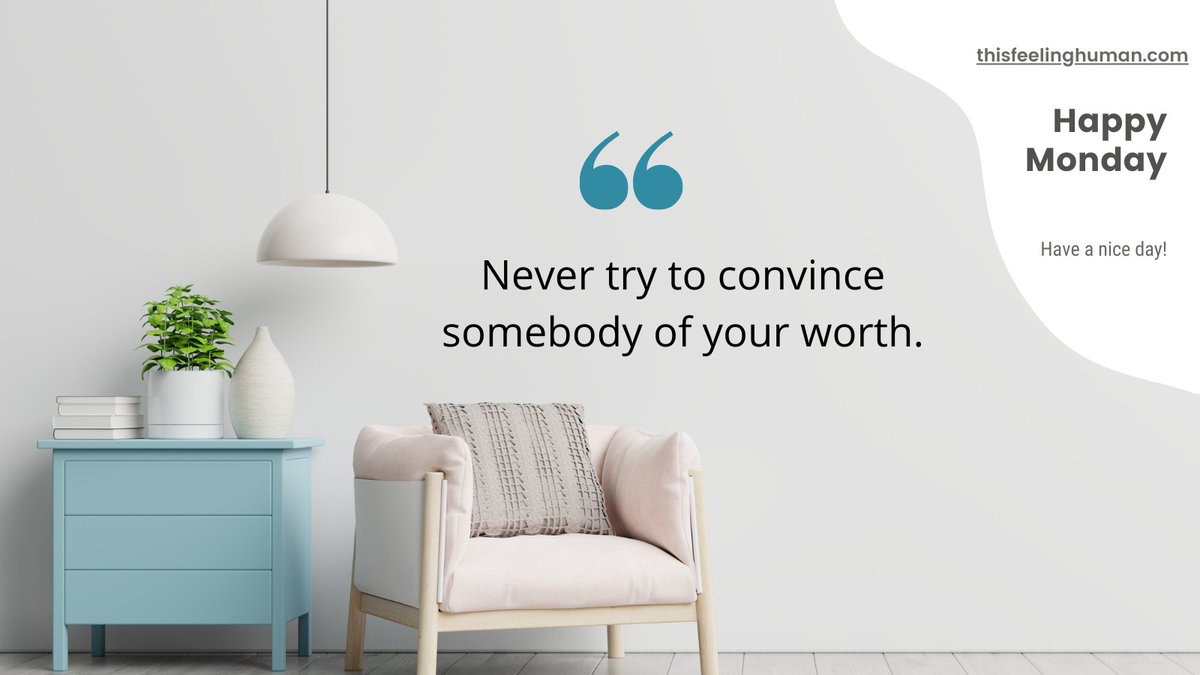 thisfeelinghum1's tweet photo. "Always know that you are worthy. You are worthy of love and respect." Have you ever convinced somebody of your worth? Check out https://t.co/XdA8PuQi4I
#youareenough #selfcareMonday #Peace #PositiveVibes #life #peaceofmind #thisfeelinghuman https://t.co/Ymx1gZzIt7