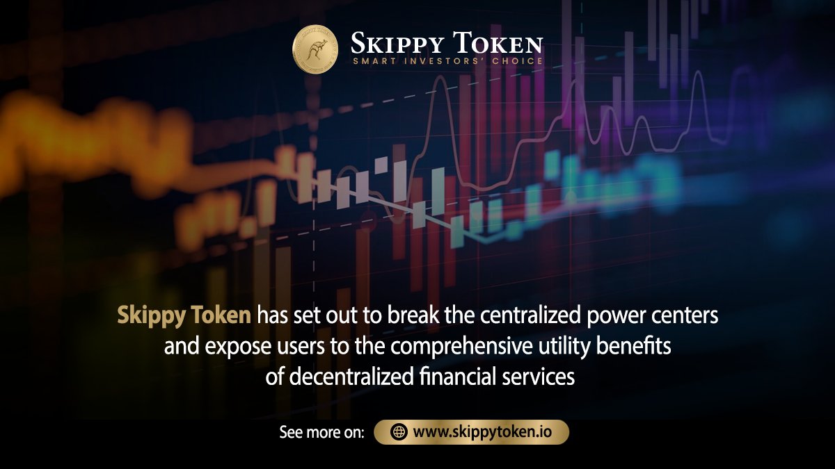 #SkippyToken has set out to break the #centralized power centers and expose users to the comprehensive #utility benefits of #decentralized #financial services.

#ST $ST