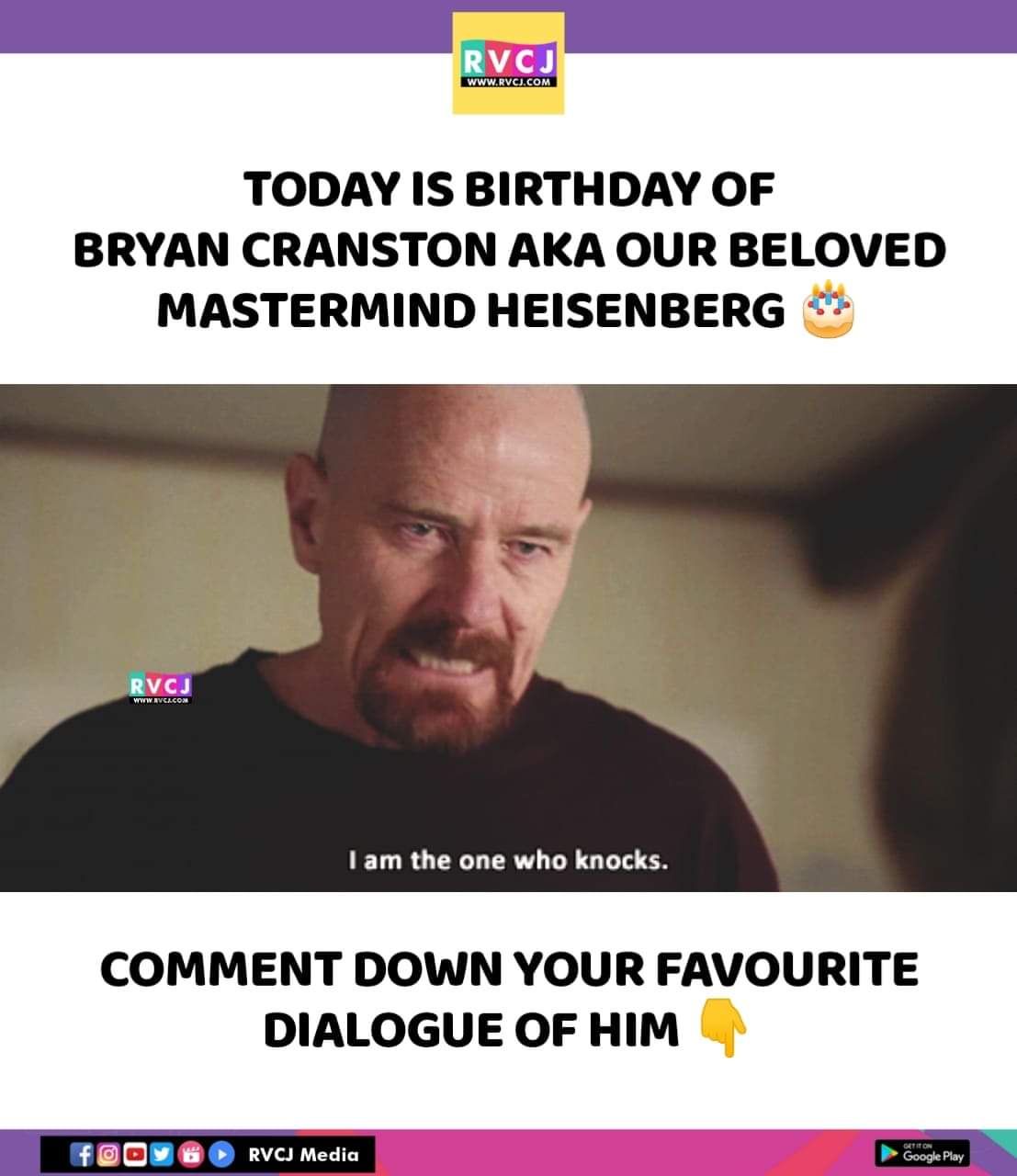 Happy Birthday To The GOAT Actor Bryan Cranston Aka Heisenberg 