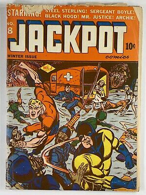 mljcomics's tweet photo. JACKPOT COMICS #8 GD- 1.8 Early Archie 1942 MLJ Complete. WHITE pages.: $4.99 (0 Bids)End Date: Mar-13 20:30Bid now | Add to watch list https://t.co/TZAroGA1ji https://t.co/Jq7eHFZNOw