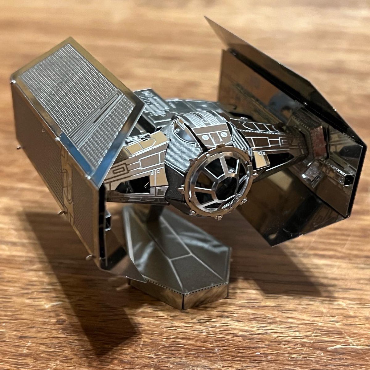 adam_romig's tweet photo. Found my metal model kit of Darth Vader’s TIE Fighter. Finally finished it. https://t.co/xY3TbKsaaP