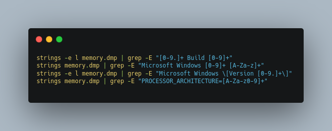0xHasanM's tweet photo. Identify Windows version in Memory dump using strings.
#dfirtips #DFIR #CyberSecurity https://t.co/0uFaPR5kv0