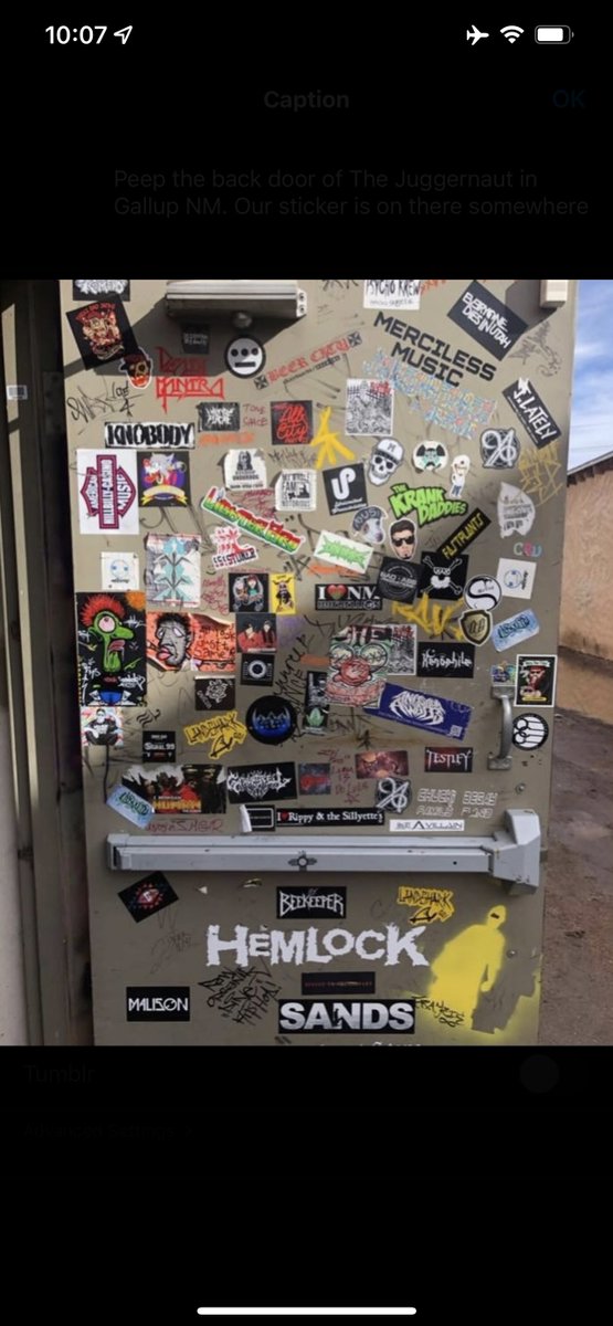 obsoleteaz's tweet photo. Peep the back door of Juggernaut Music in Gallup NM. Our sticker is on there somewhere
#gallupNM #juggernautmusic https://t.co/QWnpMPR1bU