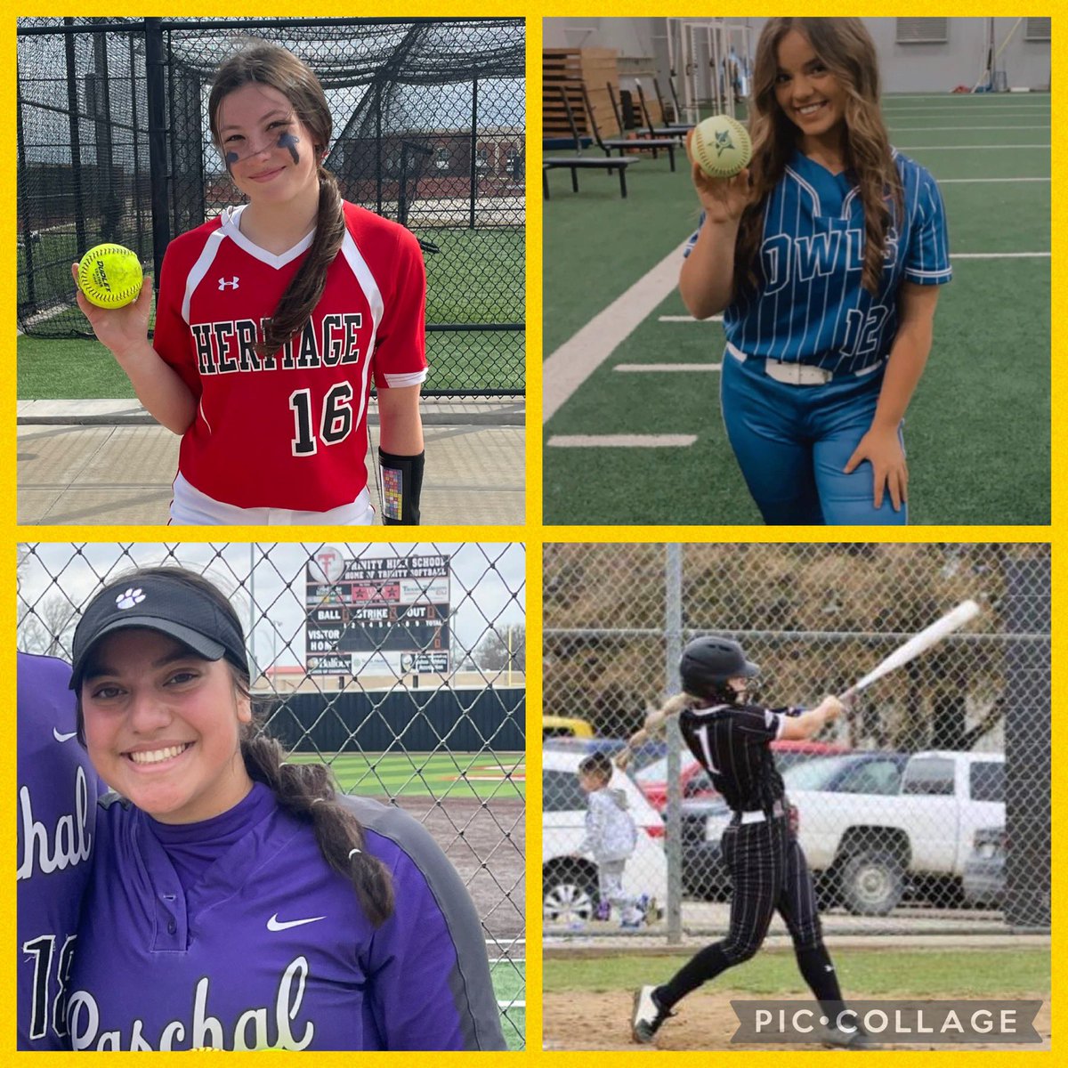 TOP PERFORMERS 🥎

McKinley Swaim COLLEYVILLE
No-No 7IP 0H 0R 1BB 11K v Paschal

Sam Garcia PASCHAL
9-10 5 HR 8 RBI Fri-Sat

Catie Amador JOSHUA
6IP 1H 0R 13K v Big Spring
Walk off 2R 2B v Snyder
5IP 1H 0R 8K v Granbury

<a href="/morganhollidayy/">Morgan</a> GRANDVIEW
16-24, 3 HR 5 3B
3 2B 11 RBI