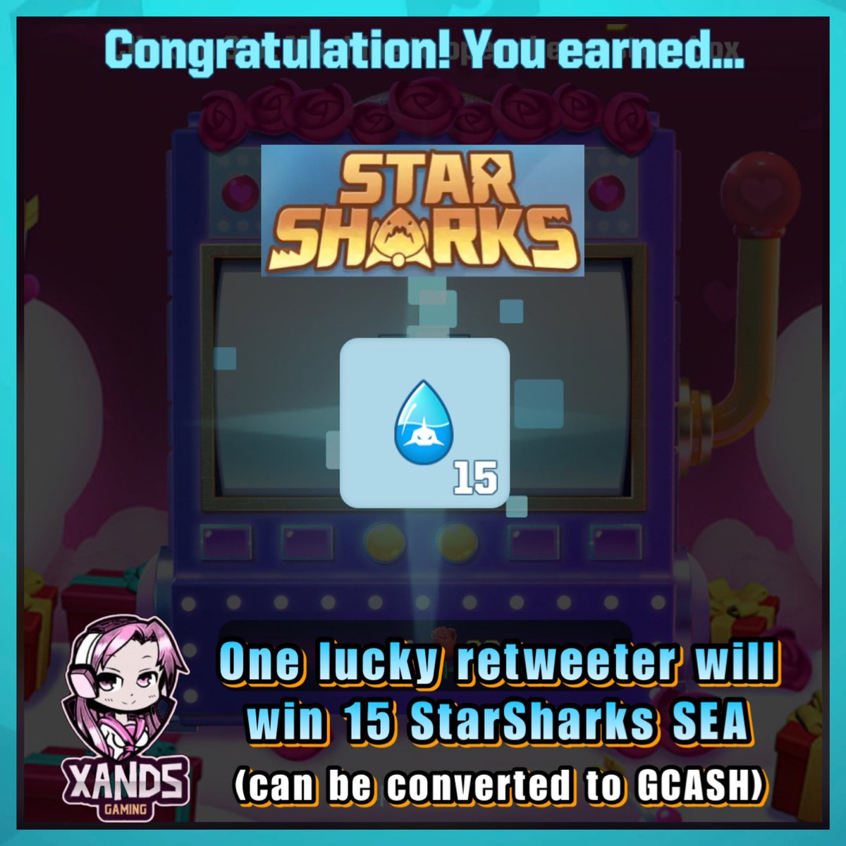 XandsGaming's tweet photo. 🌊STARSHARKS SEA GIVEAWAY!🌊
Re-tweet this post and mention 3 of your friends with hashtags #Starsharks #SharkAdventurer #BNBChain #Metaverse If it gets 100 retweets, one lucky re-tweeter will win 15 SEA on March 12, 2022 at 11pm during my livestream on https://t.co/H0JA4W7HeF https://t.co/FuC76i3AOv
