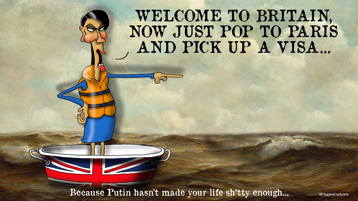 higginscartoons's tweet photo. Poland has processed 500,000 Ukrainian refugees
The UK has processed 50

The EU has enacted laws now on Oligarch's assets
The UK has given Oligarch's six months to move assets

Ukranians won't forget, the world won't forget &amp; UK voters won't forget why 
#ToryTraitors #PritiPatel https://t.co/hUeYH9fY00