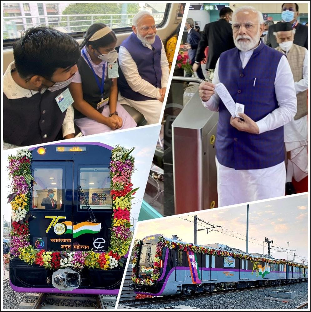 ET_Transit's tweet photo. #PuneMetroUpdate
After 5 Years and 11 months of construction, Punekars finally got to ride their metro rail for the first time yesterday. 10 New Stations across 2 Lines were inaugrated by PM Narendra Modi yesterday by around 11 PM, making it the 15th metro rail of India!! 🇮🇳🇮🇳 https://t.co/fbi1aak8eV