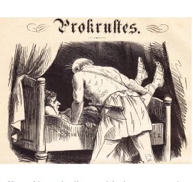 NoormanGJ's tweet photo. #Procrustes was een herbergier in de oudheid die zijn gasten te ruste legde in een speciaal bed. Waren ze te kort voor dat bed? Dan rekte hij hen uit. Waren ze te lang? Dan maakte hij ze korter. Maar passen zouden ze! 😨
Een maat voor iedereen? #gedachtenexperiment. https://t.co/rQ8evxH4A9