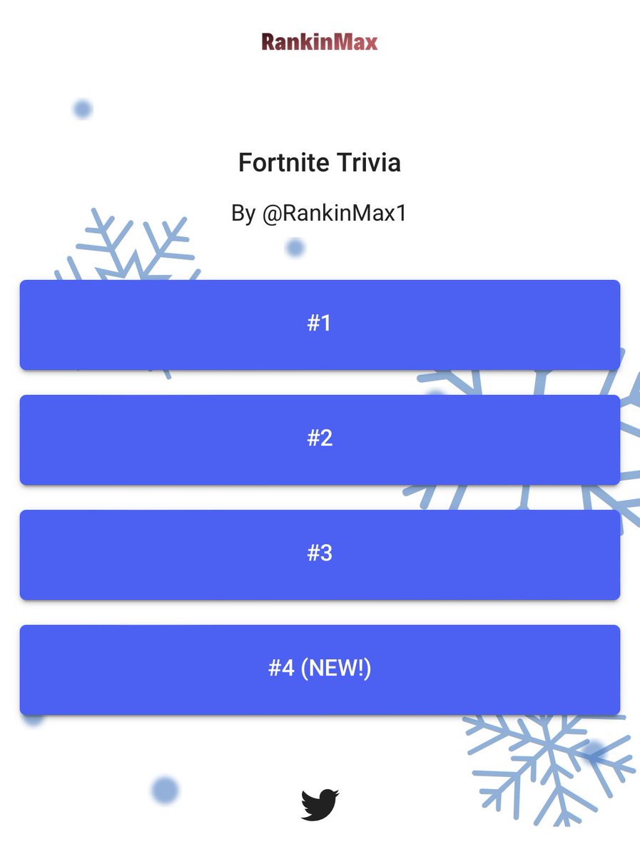 RankinMax1's tweet photo. Who’s ready for more Fortnite Trivia’s with codes at the end? 👀

🧠 https://t.co/3sdEakSker 🧠

Reply with some questions I should use for the next one 💭 https://t.co/vW8fEkZ7Pu