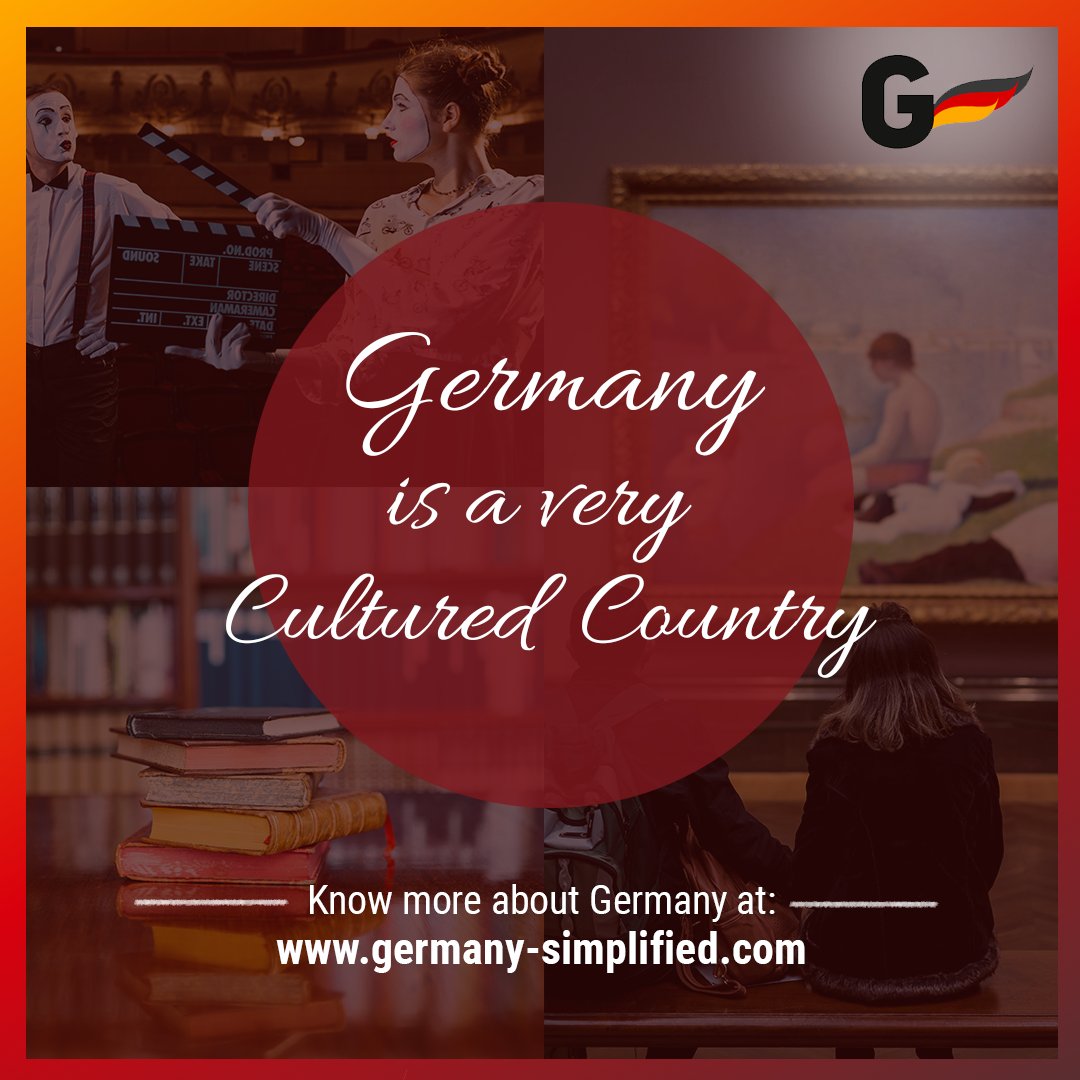germanysimple's tweet image. With 6,200 museums, 820 theatres, 130 professional orchestras, and 8,800 libraries. It was found that more people go to exhibitions than to football matches in Germany
.
.
.
.
#GermanySimplified #germany #triptogermany #studyinGermany #germanytourism #visitgermany