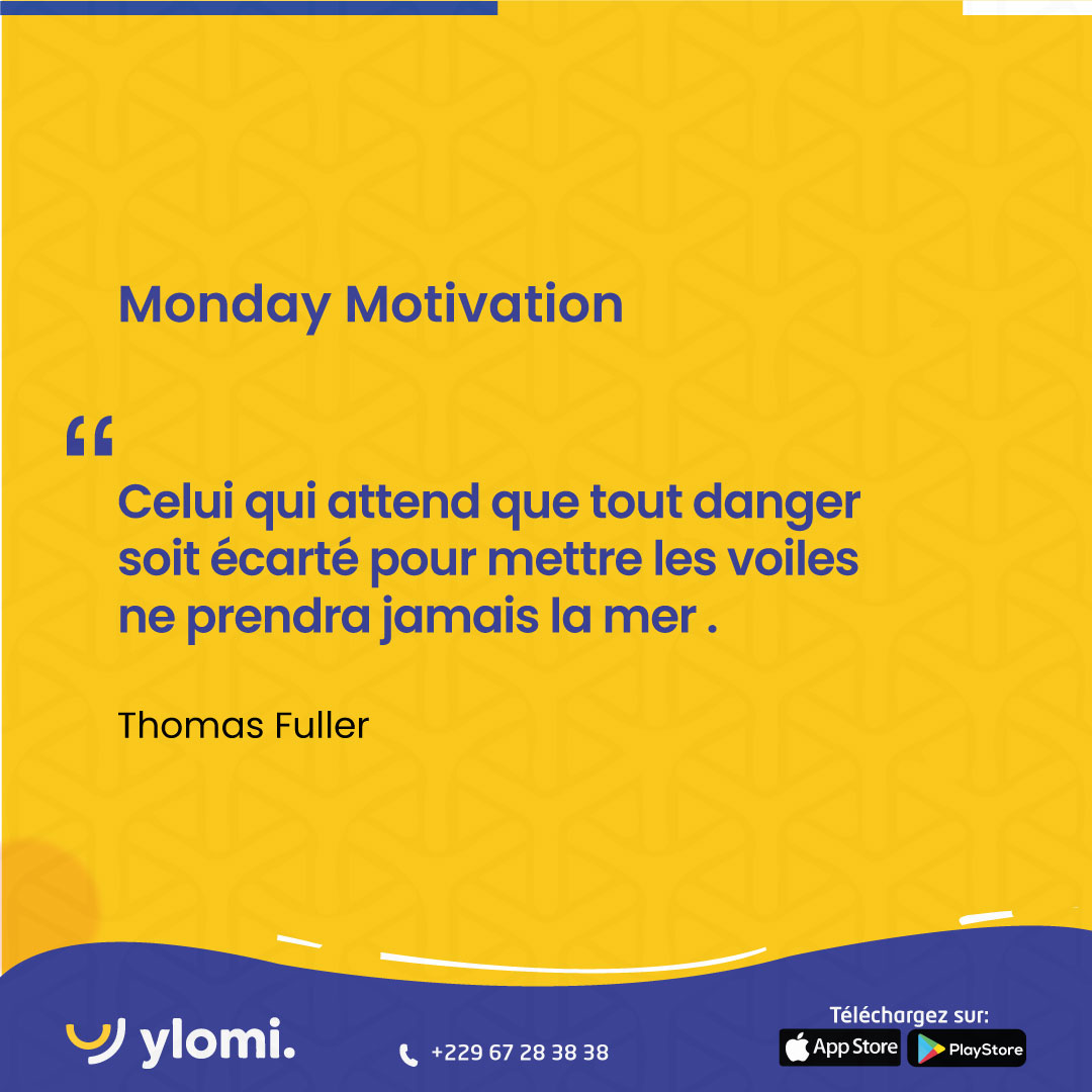 YlomiApp's tweet photo. Démarrons notre semaine avec cette #citation de Thomas Fuller. Excellent début de semaine à vous ! 

#MondayMotivation #semainedetravail #ylomi https://t.co/5cnu0Wqaec