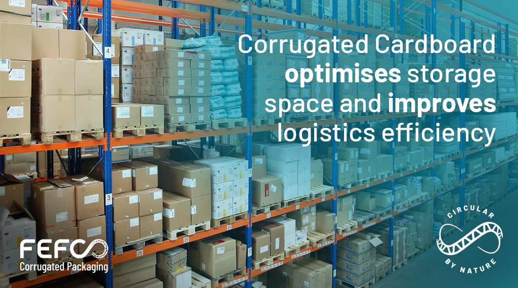 FEFCO's tweet photo. #Corrugated #cardboard fits together perfectly.
In the back of a truck🚚, that matters because it means space is optimised and fewer trucks are needed to transport goods.
Click to learn how cardboard can #DeliverOn #LessEmissions📉🌍!
https://t.co/syDcbzHg05 https://t.co/8olp8ZM4sl