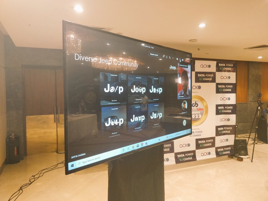 carandbike's tweet photo. .@JeepIndia is next with its socials media campaign for the 2022 #cnbawards. #Jeeplikeme they call it. https://t.co/O2flubLMVq
