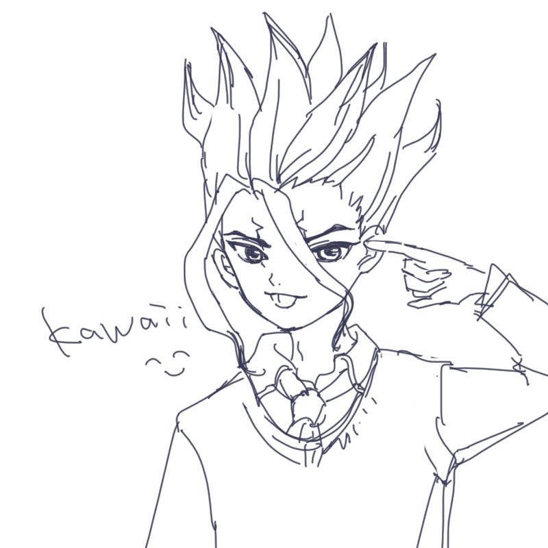 Senku chan is kawaii😌😌😌
今までフツ〜〜〜に読んでたけど改めて見るとほんとかわいい…めちゃめちゃなで肩かわいい