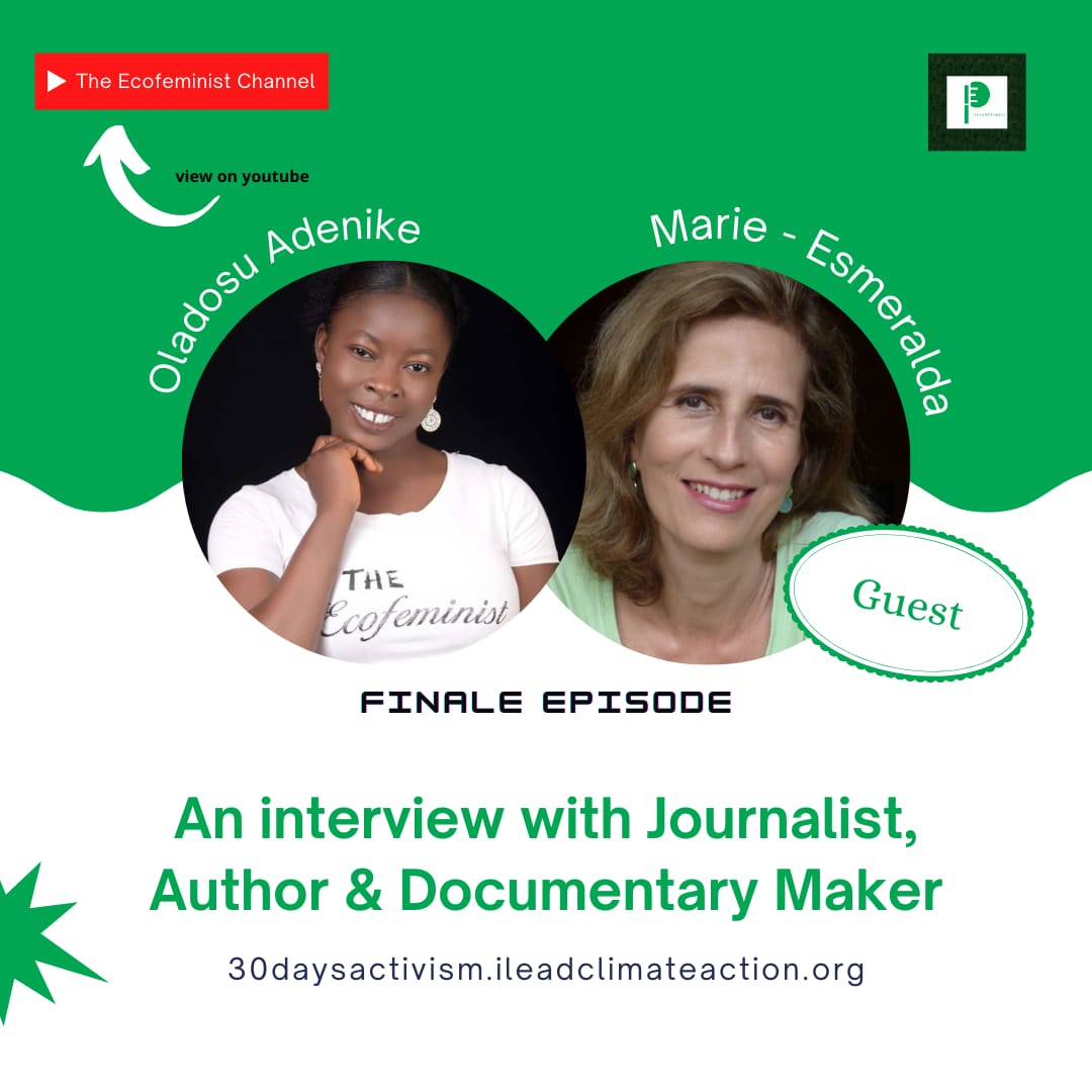 the_ecofeminist's tweet photo. Here is the final interview for the @LeadClimate's #30daysofactivism on spotlighting women's resilience in climate action. In a conversation with @esmeraldadereth. Watch the full interview hereπ
#IWD2022
#ILeadClimateAction
https://t.co/OCX6uD4tcz https://t.co/tGbM9eAaga