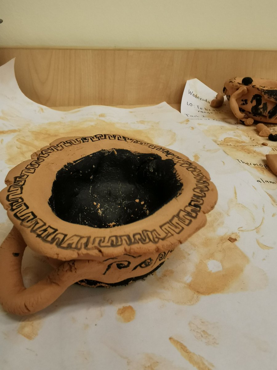HISYear6's tweet photo. Some examples of modelling using clay representing ancient Greek pots and ancient Greek and Roman architecture for our IPC topic on the Great, the Bold and the Brave.
#HISlearning @HELPISKL @HISYear6 https://t.co/P6Djofz4su