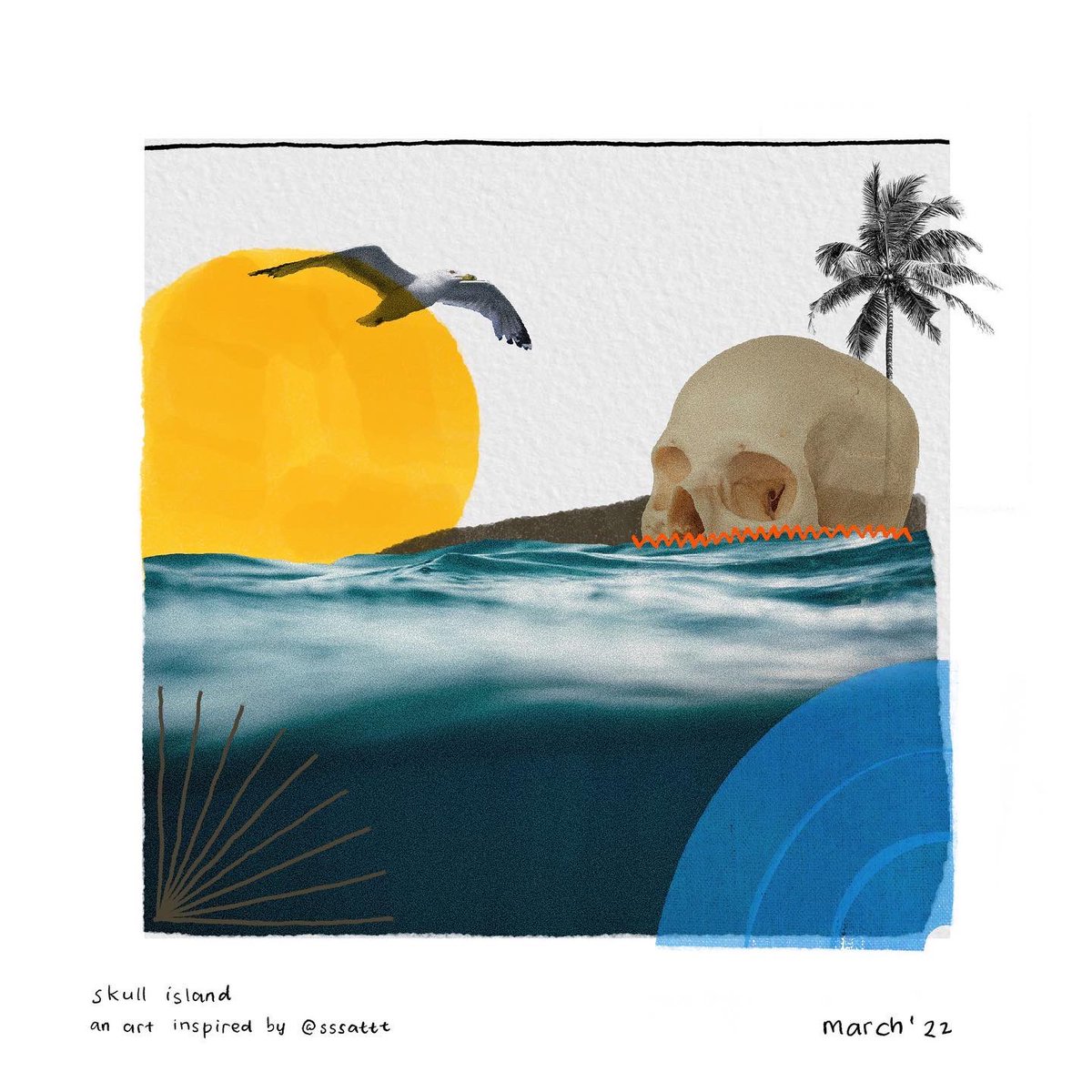 mightyandi_'s tweet photo. Skull Island. An art inspired by ‘Satria Nugraha’, a mixmedia artist. Created digitally on iPad. https://t.co/TwfeQTknCt