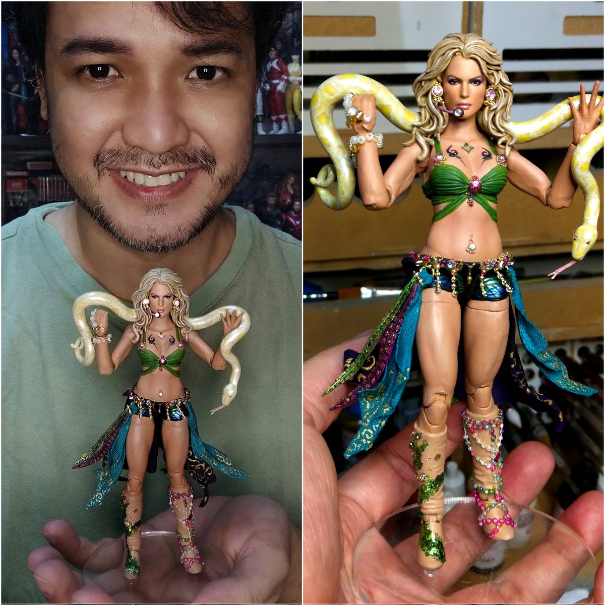 mykoolit's tweet photo. My @britneyspears 1:12/6" custom action figure. View all the pics and videos on my IG post: https://t.co/idlHFoc5pn #BritneySpears #imaslave4u #itsbritneybitch #freebritney #britneyisfree #actionfigure #customactionfigure #toys #customdoll #doll   #PhoenixForceCreations https://t.co/pHQ64ZAFBr