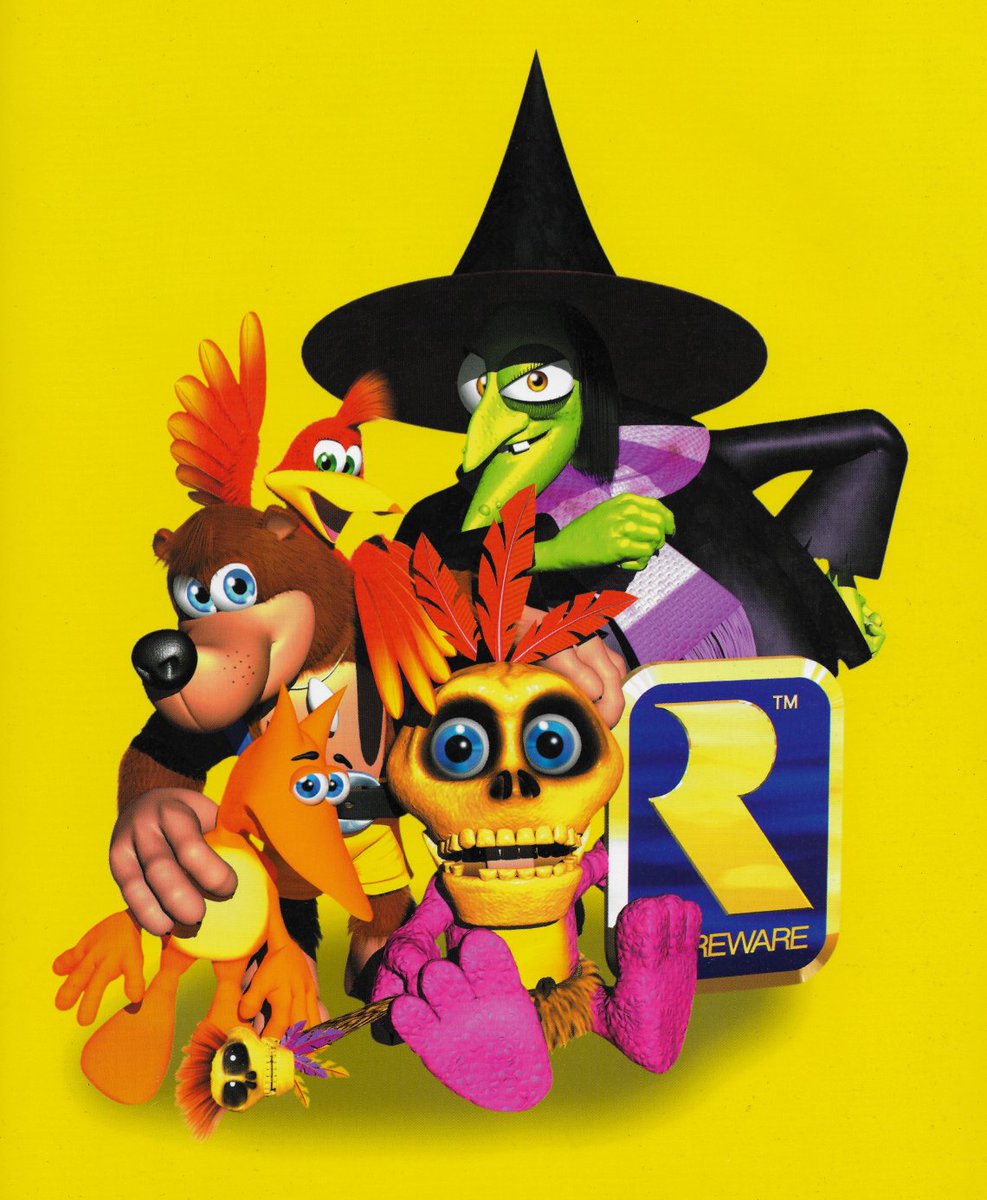 I've been looking for a good quality scan of this render for a long time, but unfortunately many are small or lower quality overall (like lacking Grunty's head underneath her hat). I scanned this myself and cleaned it up a bit, maybe we'll find a poster sized someday?